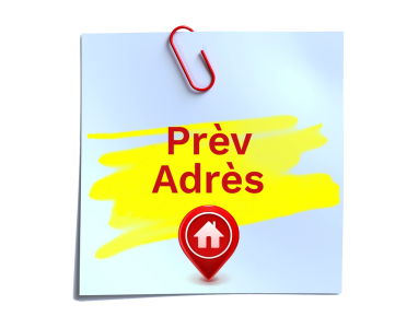 Image d'un post it avec comme texte : Prèv adrès