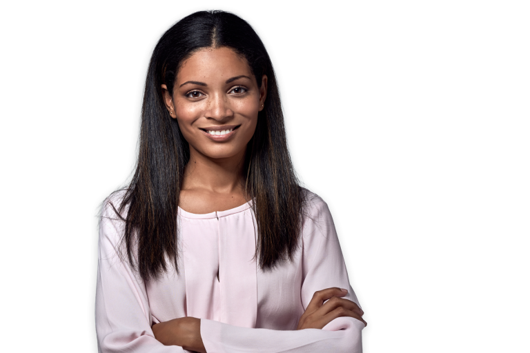 Jeune femme professionnelle, souriante et confiante